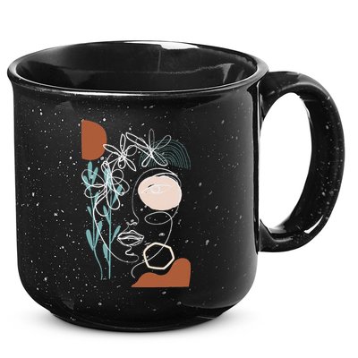 Line Art Face Abstract Art One Line Minimal 15oz Campfire Ceramic Mug