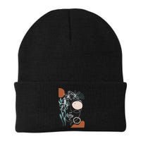 Line Art Face Abstract Art One Line Minimal Beanie