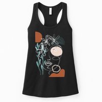 Line Art Face Abstract Art One Line Minimal Womens Tank Top