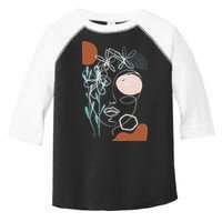 Line Art Face Abstract Art One Line Minimal Toddler Fine Jersey T-Shirt