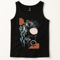 Line Art Face Abstract Art One Line Minimal Tank Top