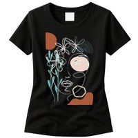 Line Art Face Abstract Art One Line Minimal Womens T-Shirt