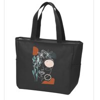 Line Art Face Abstract Art One Line Minimal Zip Tote Bag