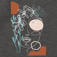 Line Art Face Abstract Art One Line Minimal Vector Backpack