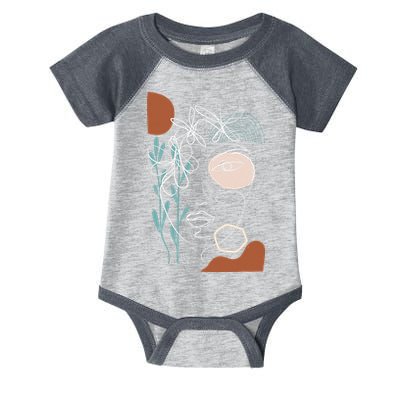 Line Art Face Abstract Art One Line Minimal Infant Baby Jersey Bodysuit