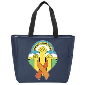 Leukemia Awareness For The Ones Fighting Zip Tote Bag