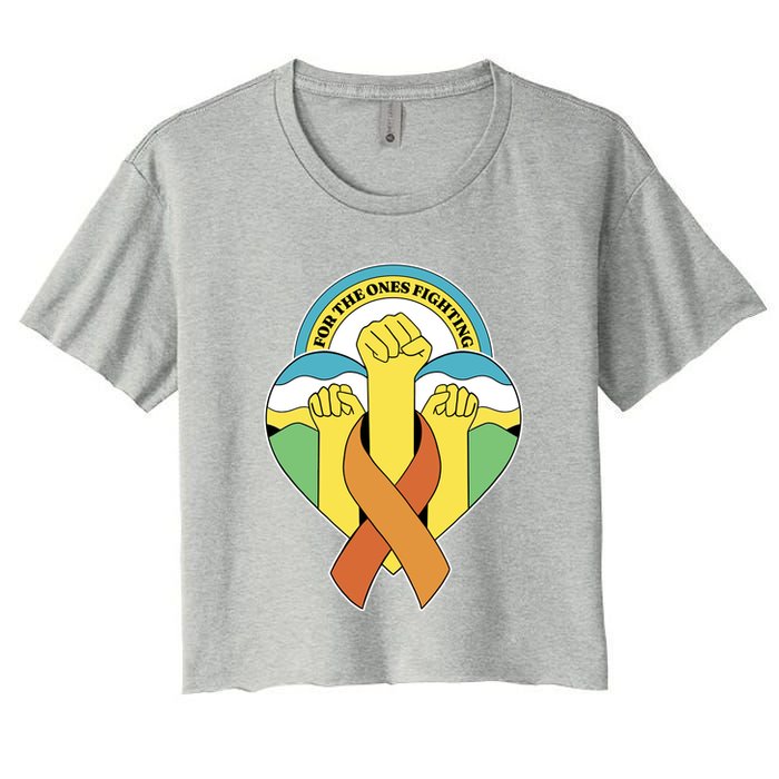 Leukemia Awareness For The Ones Fighting Women's Crop Top Tee