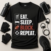 Lineman Art For Football Player Offensive Lineman Performance Shirt