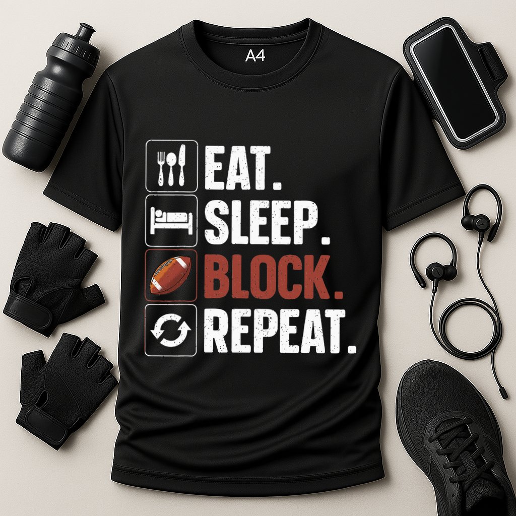 Lineman Art For Football Player Offensive Lineman Performance Shirt