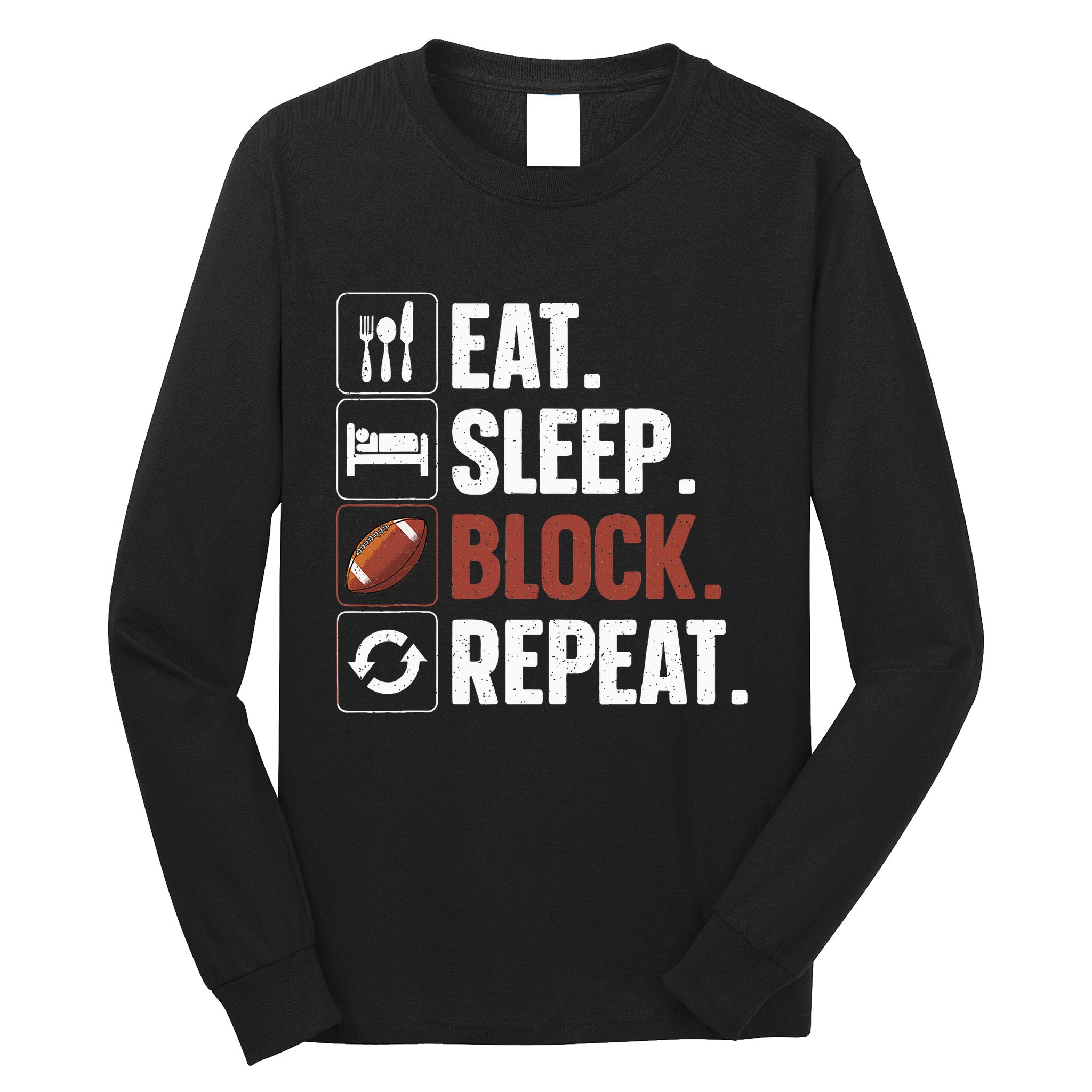 Lineman Art For Football Player Offensive Lineman Long Sleeve Shirt