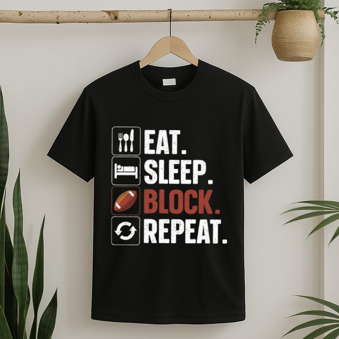 Lineman Art For Football Player Offensive Lineman T-Shirt