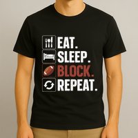 Lineman Art For Football Player Offensive Lineman T-Shirt