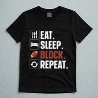 Lineman Art For Football Player Offensive Lineman T-Shirt