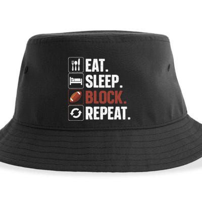 Lineman Art For Football Player Offensive Lineman Sustainable Bucket Hat