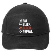 Lineman Art For Football Player Offensive Lineman 7-Panel Snapback Hat