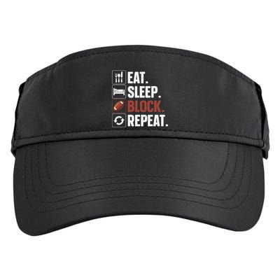 Lineman Art For Football Player Offensive Lineman Adult Drive Performance Visor