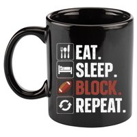 Lineman Art For Football Player Offensive Lineman 11oz C Handle Ceramic Mug