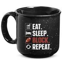 Lineman Art For Football Player Offensive Lineman 15oz Campfire Ceramic Mug