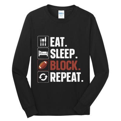 Lineman Art For Football Player Offensive Lineman Tall Long Sleeve T-Shirt