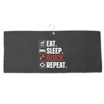 Lineman Art For Football Player Offensive Lineman Large Microfiber Waffle Golf Towel