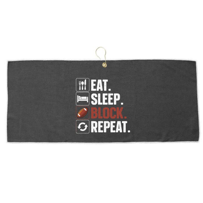 Lineman Art For Football Player Offensive Lineman Large Microfiber Waffle Golf Towel