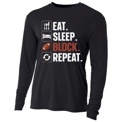 Lineman Art For Football Player Offensive Lineman Cooling Performance Long Sleeve Crew