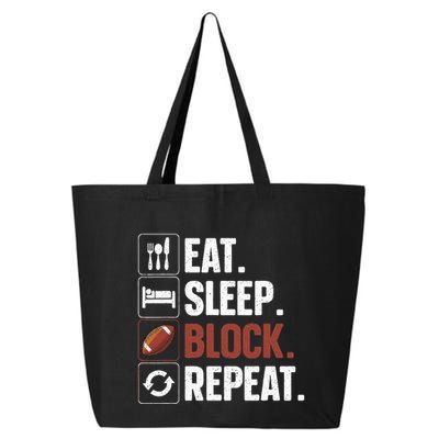 Lineman Art For Football Player Offensive Lineman 25L Jumbo Tote