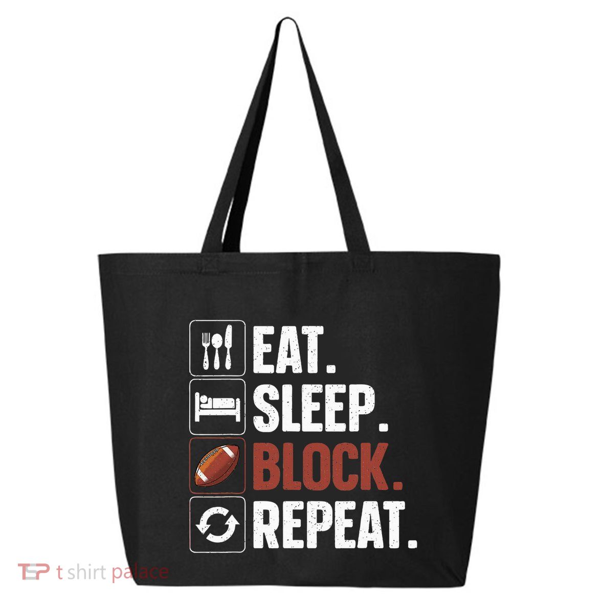 Lineman Art For Football Player Offensive Lineman 25L Jumbo Tote