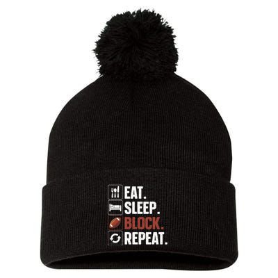Lineman Art For Football Player Offensive Lineman Pom Pom 12in Knit Beanie