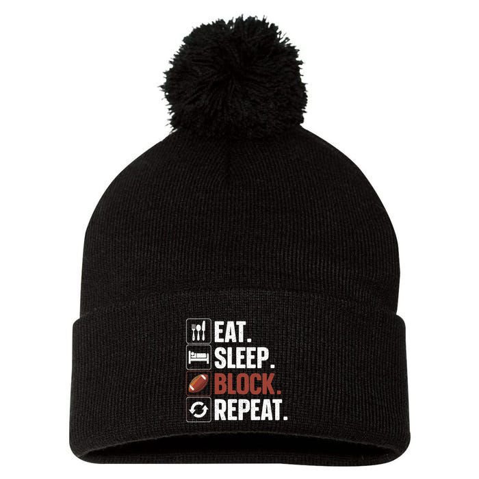 Lineman Art For Football Player Offensive Lineman Pom Pom 12in Knit Beanie