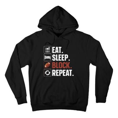 Lineman Art For Football Player Offensive Lineman Tall Hoodie