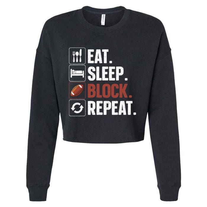 Lineman Art For Football Player Offensive Lineman Cropped Pullover Crew