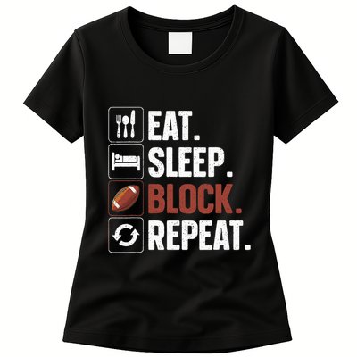 Lineman Art For Football Player Offensive Lineman Womens T-Shirt