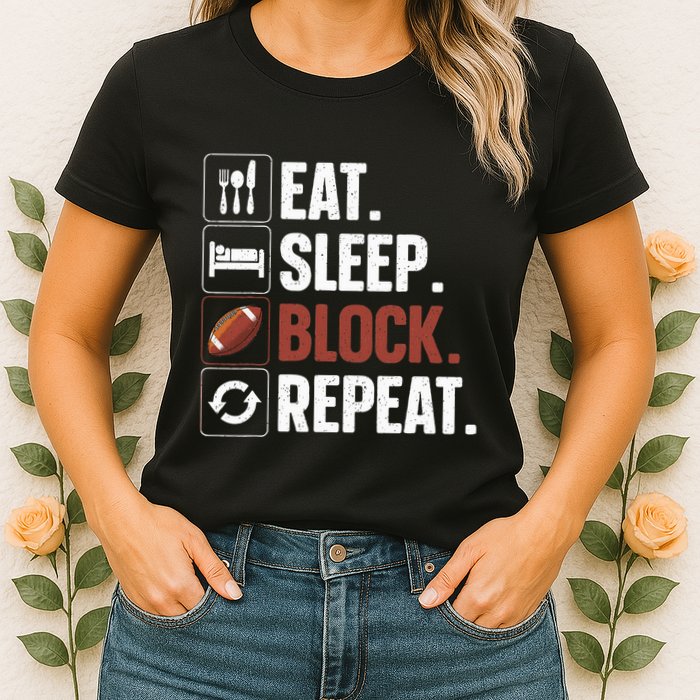 Lineman Art For Football Player Offensive Lineman Womens T-Shirt
