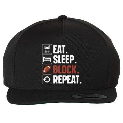 Lineman Art For Football Player Offensive Lineman Wool Snapback Cap