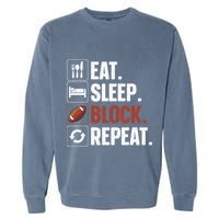 Lineman Art For Football Player Offensive Lineman Garment-Dyed Sweatshirt