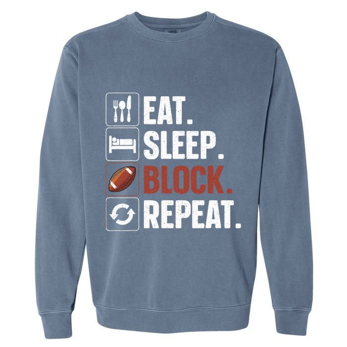 Lineman Art For Football Player Offensive Lineman Garment-Dyed Sweatshirt