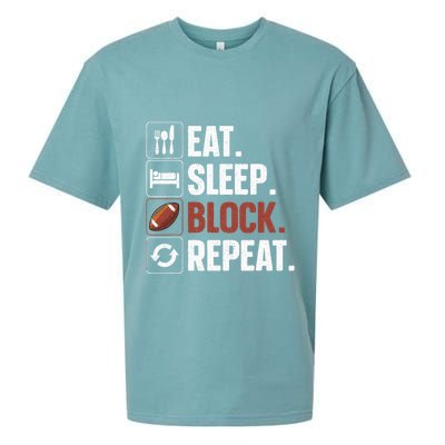 Lineman Art For Football Player Offensive Lineman Sueded Cloud Jersey T-Shirt
