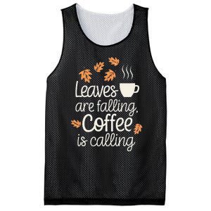 Leaves Are Falling Coffee Is Calling Mesh Reversible Basketball Jersey Tank