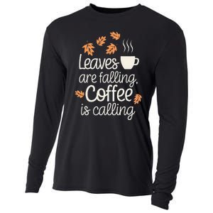 Leaves Are Falling Coffee Is Calling Cooling Performance Long Sleeve Crew