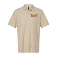 Leftovers Are For Quitters Funny Family Thanksgiving Softstyle Adult Sport Polo