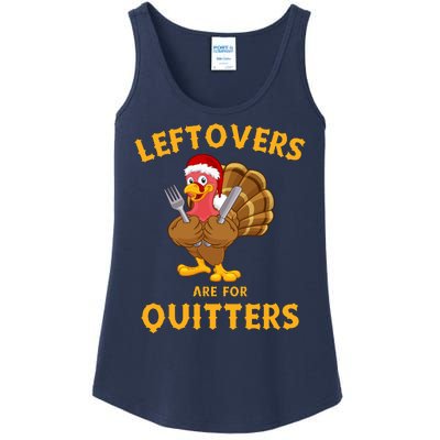 Leftovers Are For Quitters Funny Thanksgiving Turkey Dinner Ladies Essential Tank