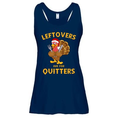 Leftovers Are For Quitters Funny Thanksgiving Turkey Dinner Ladies Essential Flowy Tank