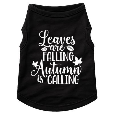 Leaves Are Falling Autumn Is Calling Doggie Tank