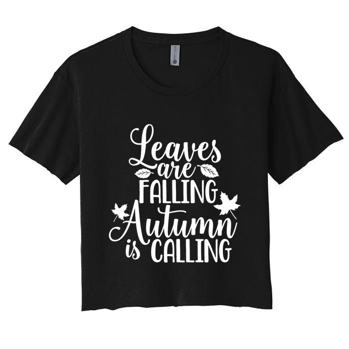Leaves Are Falling Autumn Is Calling Crop Top