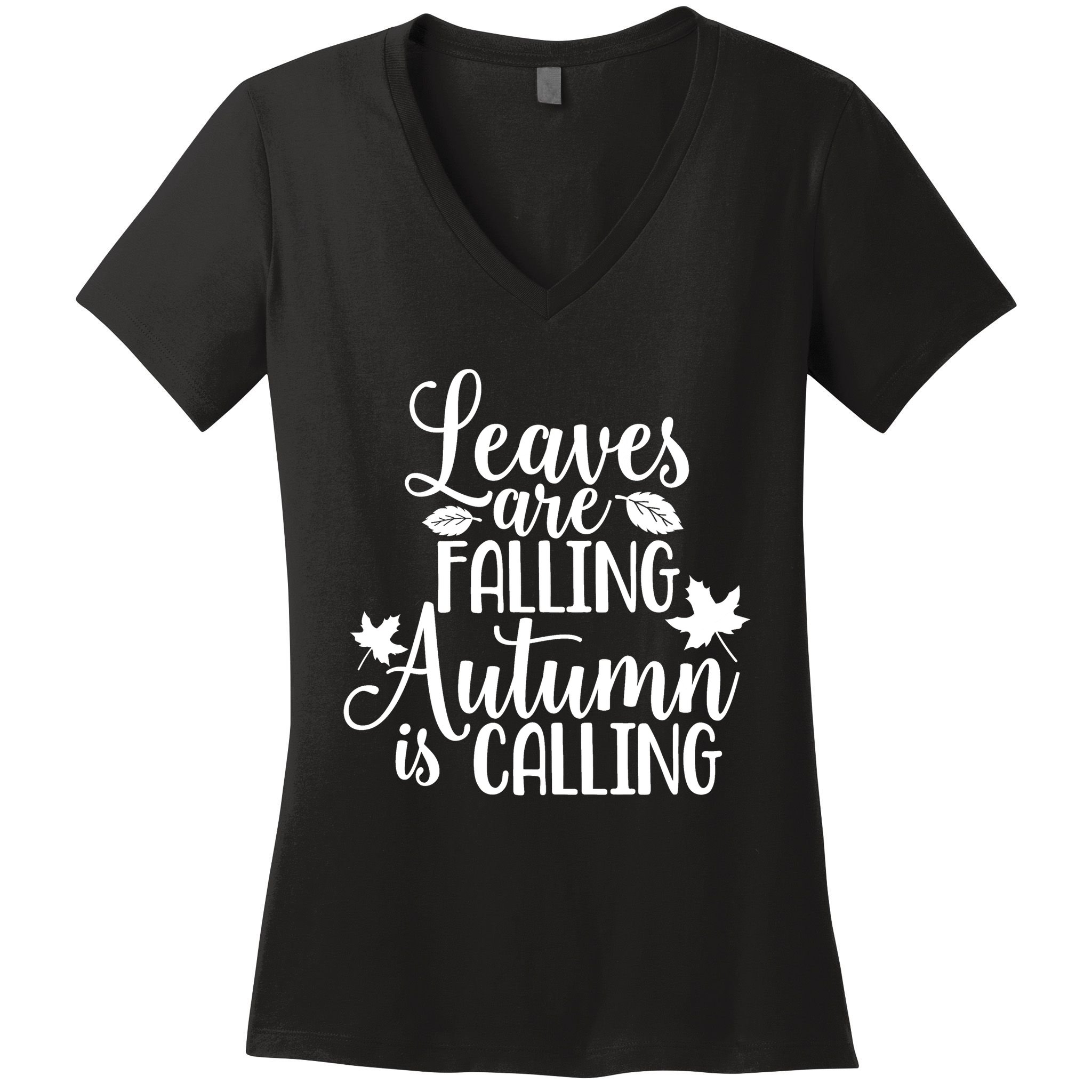 Leaves Are Falling Autumn Is Calling Women's V-Neck T-Shirt