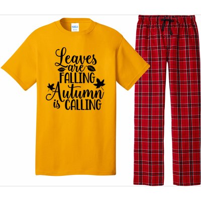 Leaves Are Falling Autumn Is Calling Pajama Set