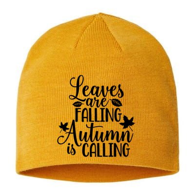 Leaves Are Falling Autumn Is Calling Sustainable Beanie