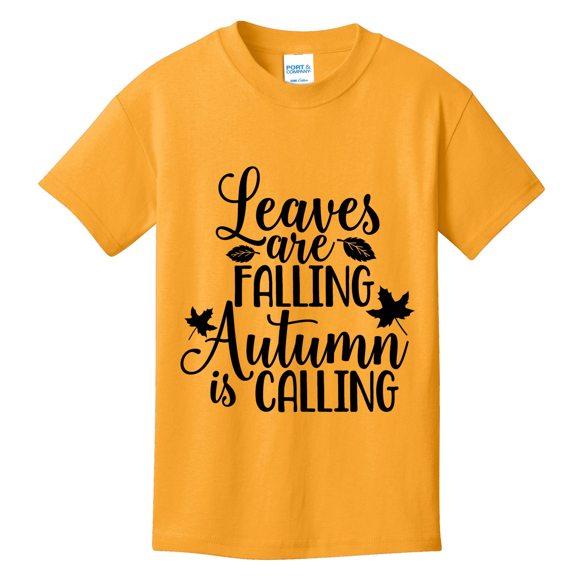 Leaves Are Falling Autumn Is Calling Kids T-Shirt
