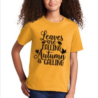 Leaves Are Falling Autumn Is Calling Kids T-Shirt